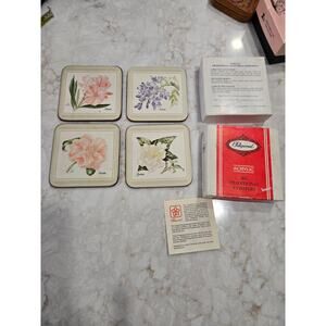Vintage 4 Pimpernel Coasters Acrylic Made in England Home Decor